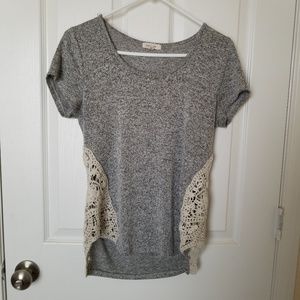 Tshirt with Lace Overlay